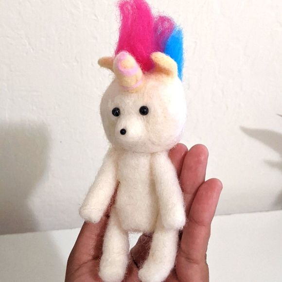 Handmade Wool Unicorn - Picture 2 of 5